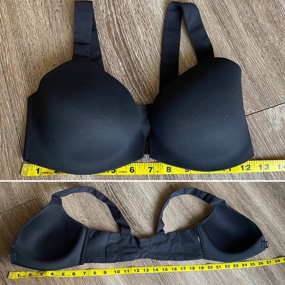 SPANX Bra-llelujah Lightly Lined Wireless Bra Black Front Clasp Wide Straps 32D - Picture 14 of 16